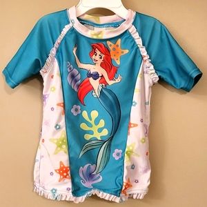Disney Little Mermaid Rashguard swim top